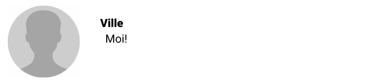 Villen-eka-tervehdys